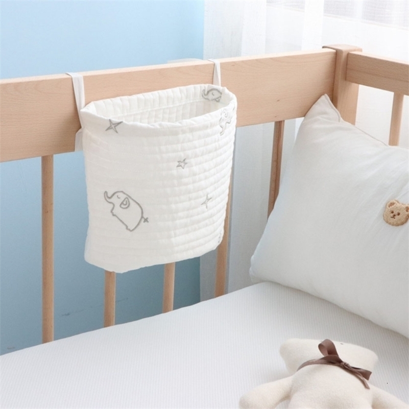 Bed Rails Bedside Storage Bag Baby Crib Organizer Hanging for Dormitory Bed Bunk Hospital Rails Book Toy Diaper Pockets Holder 230914