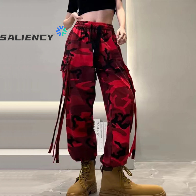 Women's Pants s Camouflage Cargo Female Spring and Autumn American Retro Hip Hop Pant High Street Casual Wideleg Trousers Harajuku 230914