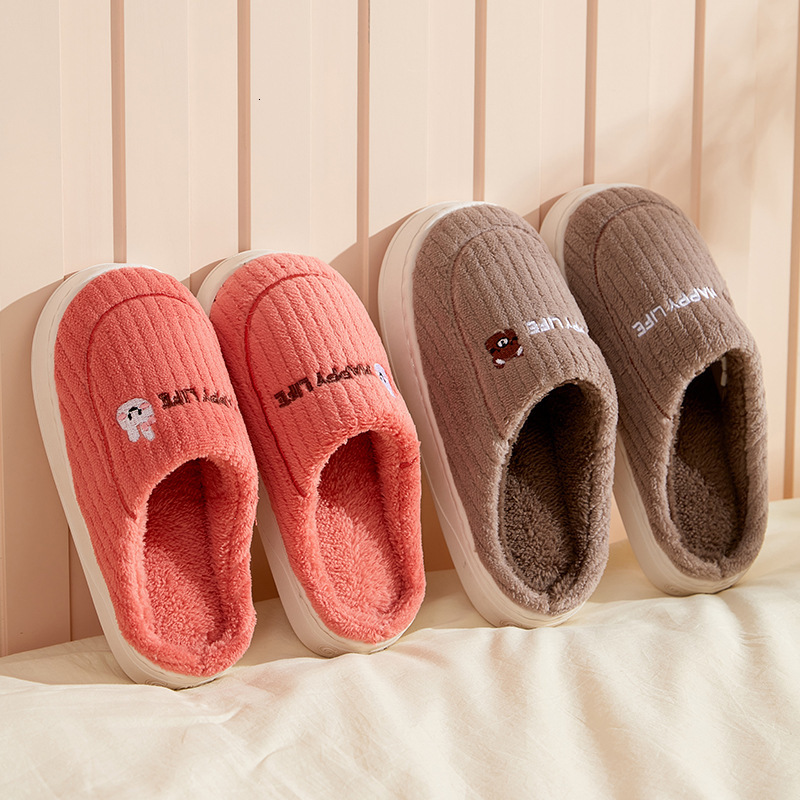 Slippers Winter Mens Warm Cotton Home Wearresistant Antislip Indoor Couple Soft Shoes Womens 230915