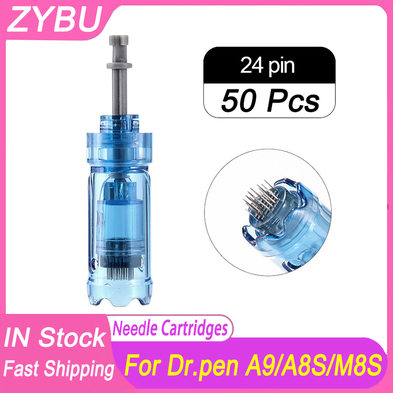 50 Pcs Replacement Micro Needle Cartridge Tips for Auto Derma M8S Stamp Rechargeable Wireless Dr Pen A9 Derma Pen A8S Skin Care Anti Spot Scar Removal