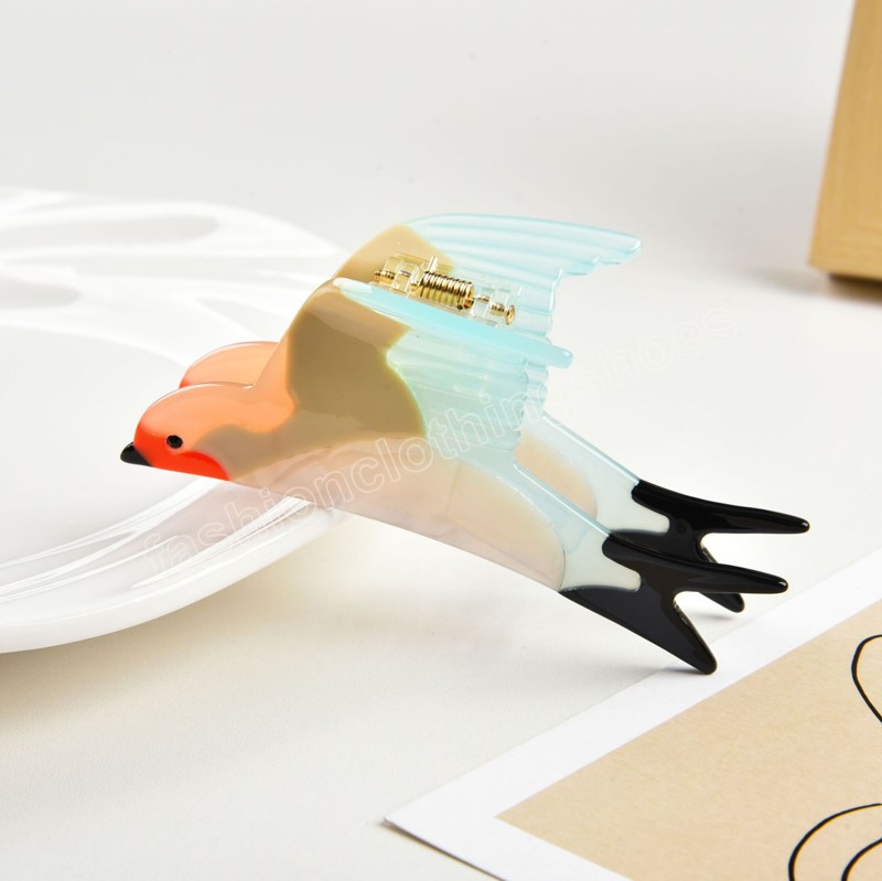 New Swallow Hair Clip Acetate Clamps Cute Design Hair Claw Headwear Crab Hair Accessories for Women