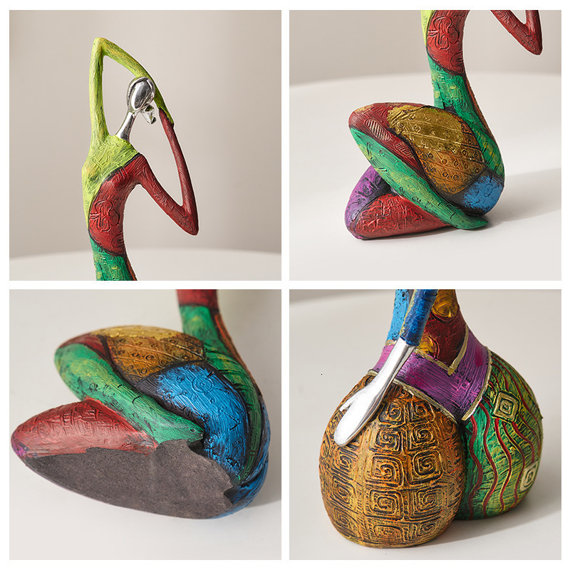 Banner Flags Ins Abstract Art Woman Sculpture Figurines For Interior Resin Statue Color Modern Home Decoration Home Decorative Figures Gifts 230914