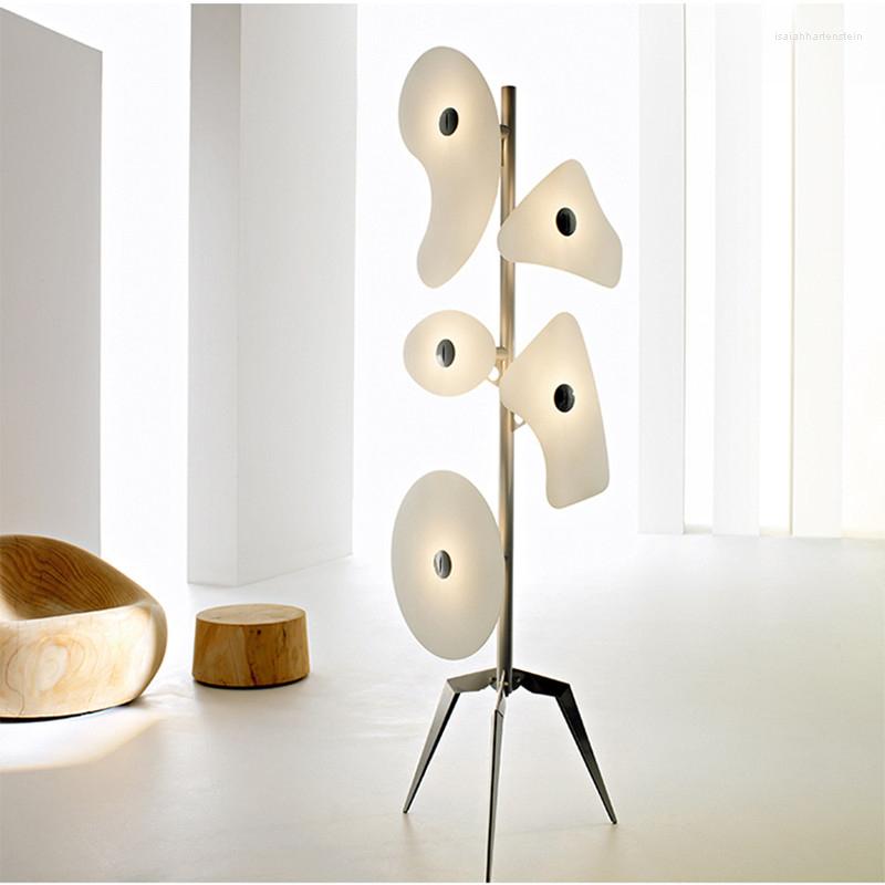 Lamps Floor Nordic Creative Art Design Acrylic Shade Led Lamp Living Room Home Decor Sofa Corner Standing Light Bedroom Bedside