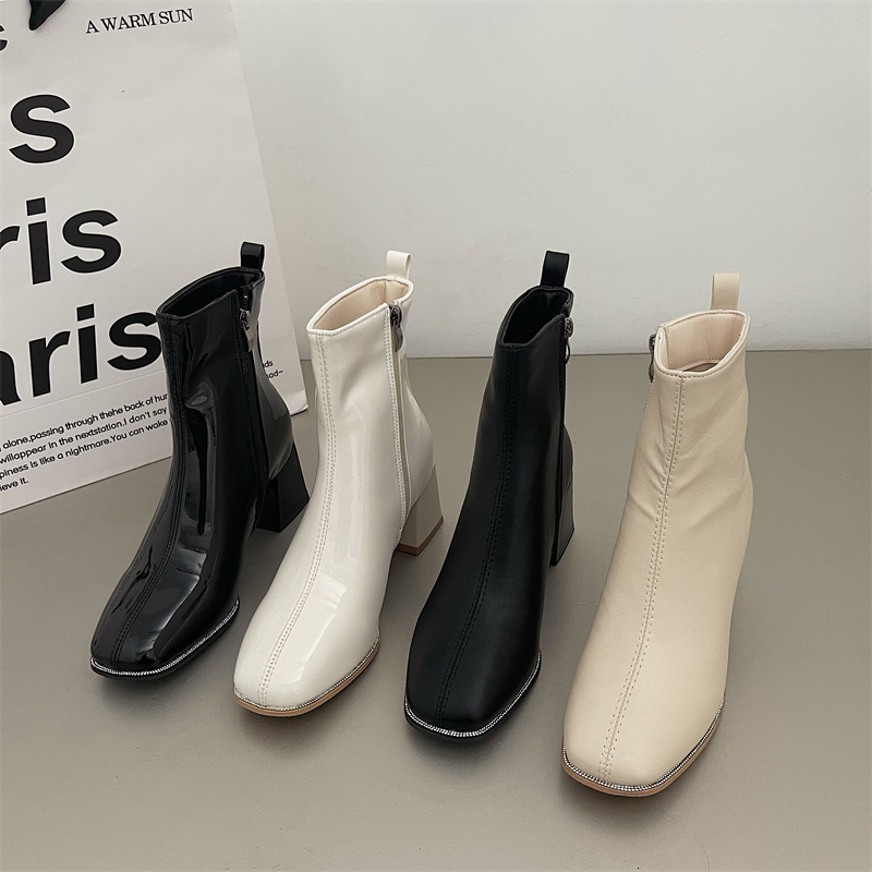 Boots Autumn Winter Ankle Socks Shoes Women Fashion Knitted Short Slip On High Heels Botas De Mujer 230915