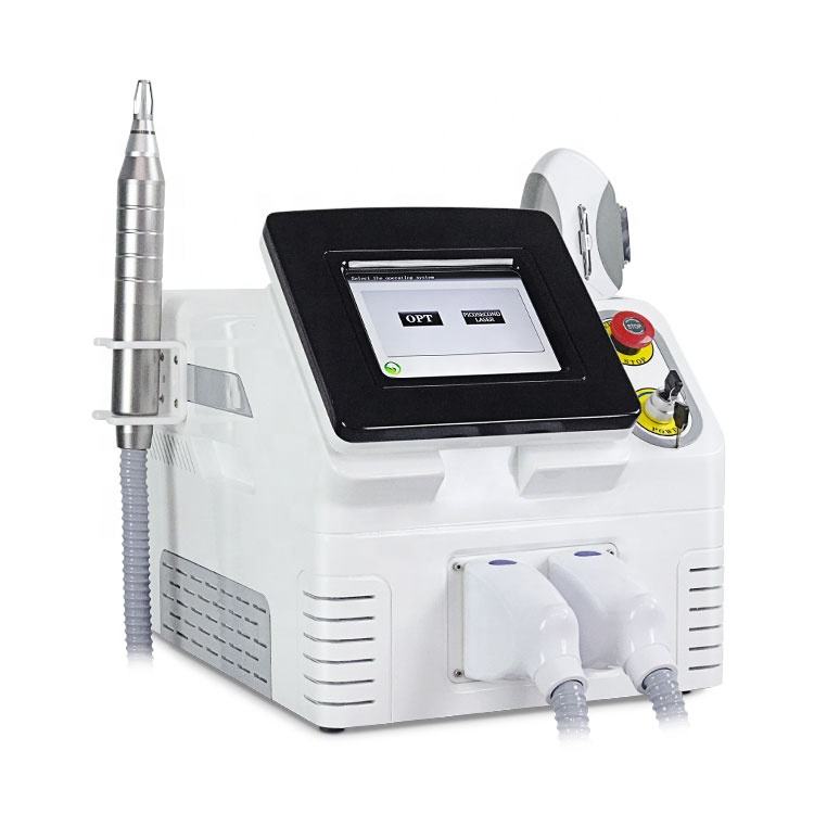 2 in1 Laser Hair Removal Opt Technology Skin Lifting Beauty Machine ND Yag Tattoo Removal Pigment Removal Skin Tightening Pore Remover Acne Treatment 