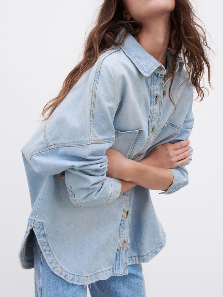 Womens Jackets Women Spring Autumn British Style Wear Retro Old Korean Casual Loose Pocket Denim Shirt Jacket Coat 230915