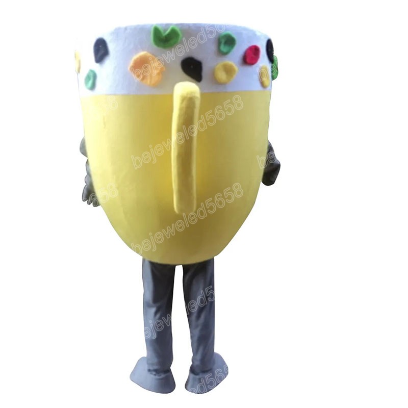 High Quality Teacup Cup Mascot Clothing walking cartoon Apparel Halloween Christmas Birthday party dress