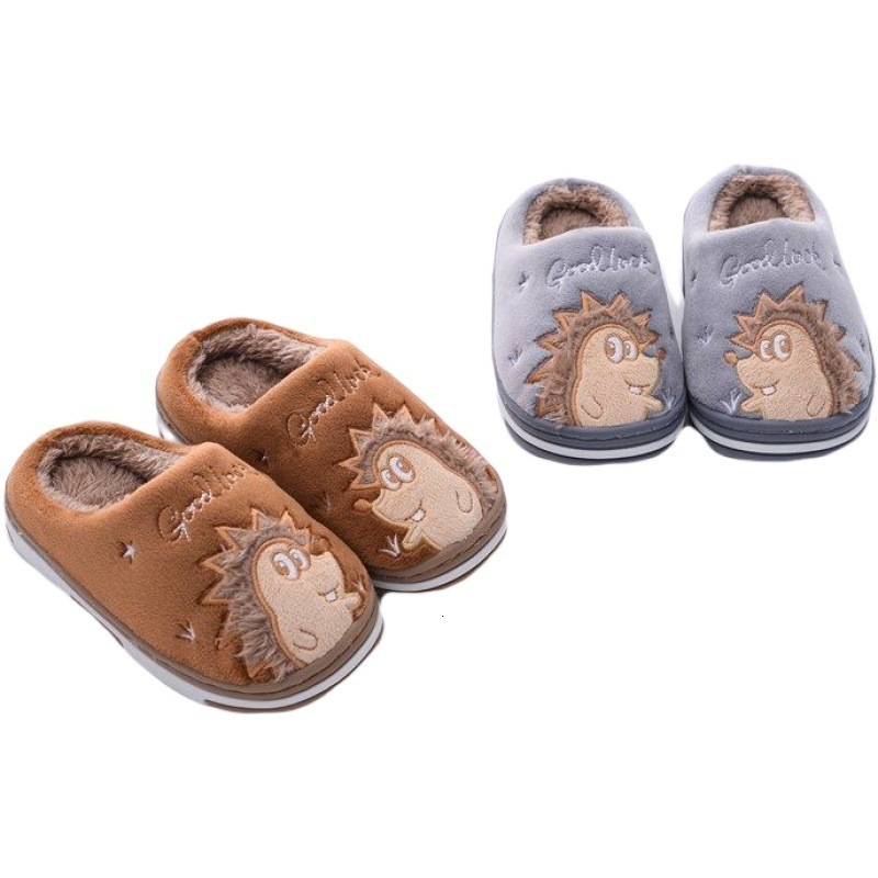 Boots Children Slippers For Kids Baby Winter Animal Hedgehog Plush Toddler Girls Boys Warm Home Indoor Shoes 230914