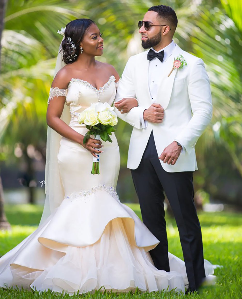 Ivory Bridal Gowns White Wedding Dresses Mermaid Formal Trumpet Zipper Lace Up New Plus Size Custom Tulle Sleeveless Sweetheart Crystal Beaded Satin