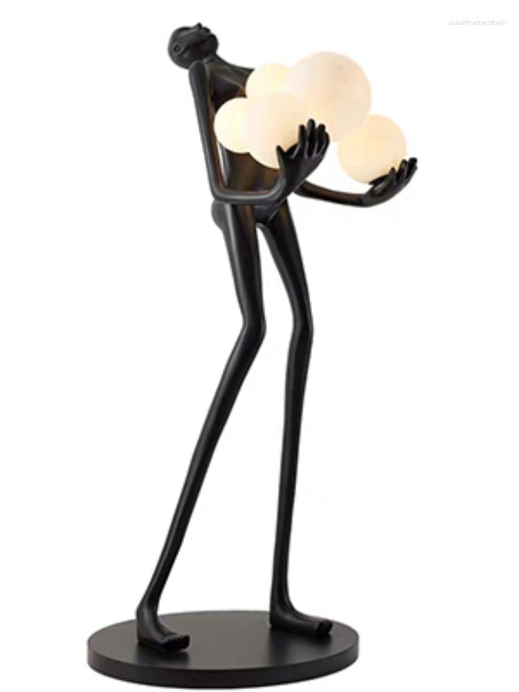 Lamps Floor El Lobby Model Room Exhibition Hall Large Ornament Decoration Human Body Vertical Art Resin Sculpture Ball Lamp