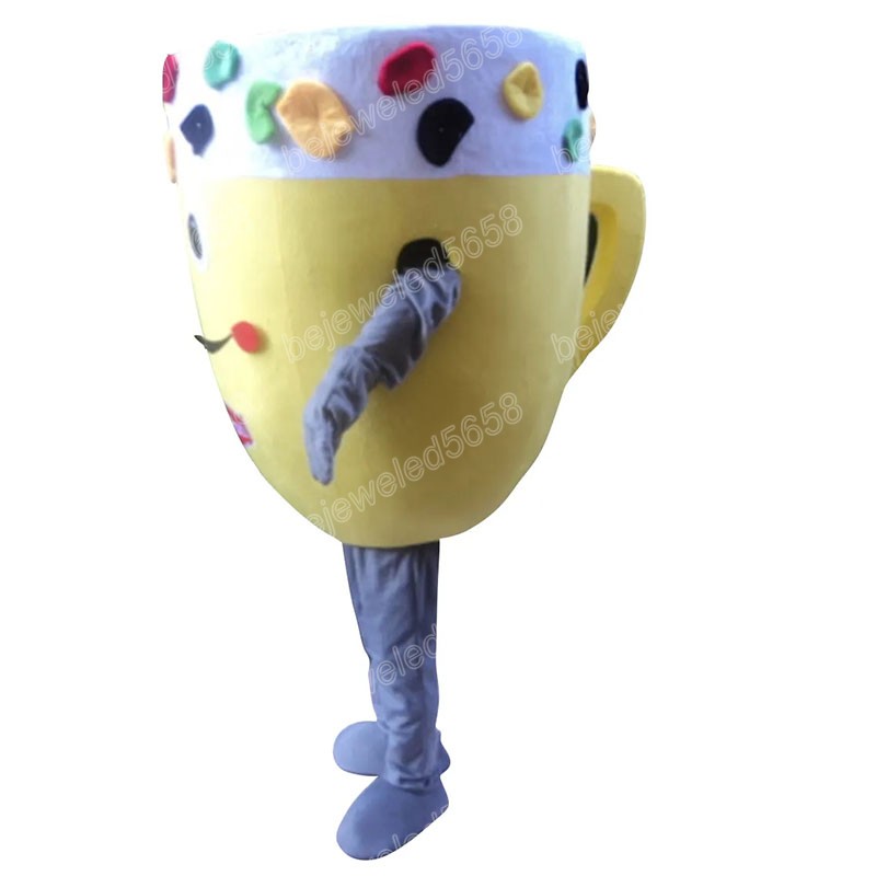 High Quality Teacup Cup Mascot Clothing walking cartoon Apparel Halloween Christmas Birthday party dress