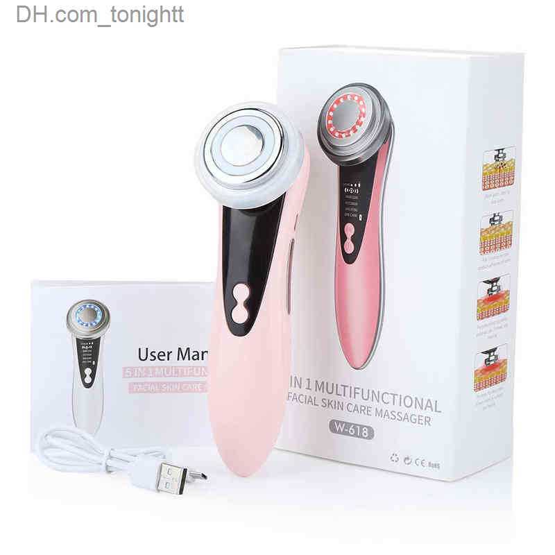 Beauty Equipment 5 in 1 Face Lift Devices Eye Care Skin Rejuvenation LED Light Anti Aging Wrinkle Facial Beauty Apparatus Massager for Slim0 220512 Q2
