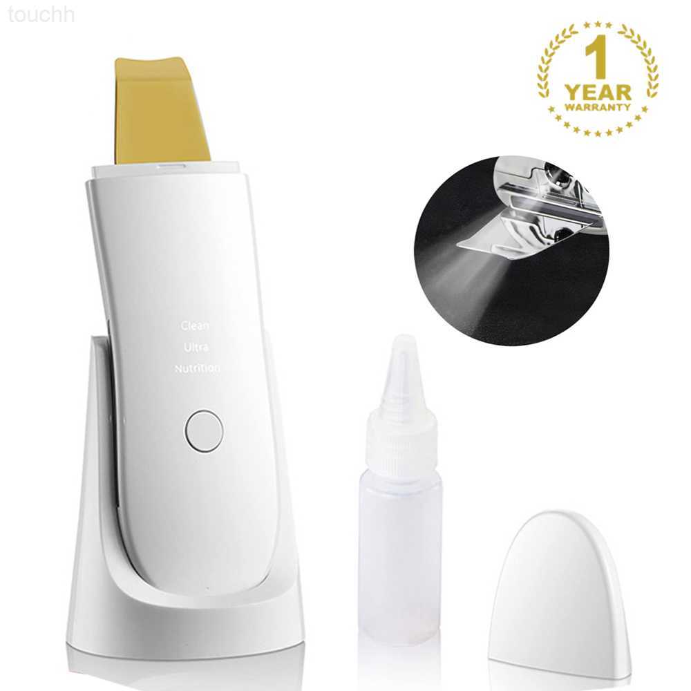 Electric Face Scrubbers 24K Ultrasonic Cleaner Face Scrubber Peeling Shovel Facial Pore Blackhead Remover Cleaning Lifting Beauty Device for Skin