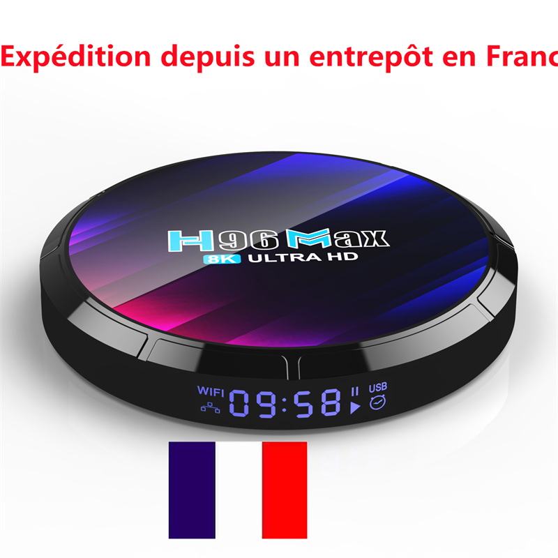 France has stock H96 MAX RK3528 Smart Android 13 TV Box Rockchip 3528 Quad Core Support 8K Video Wifi6 BT5.0 Media Player Set Top Box