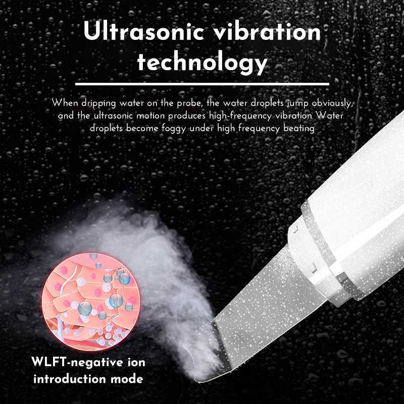 Electric Face Scrubbers Ultrasonic Skin Scrubber Deep Pore Cleaning Blackhead Remover Vacuum Electric Facial Massager Eye Beauty Device Face Lifting L
