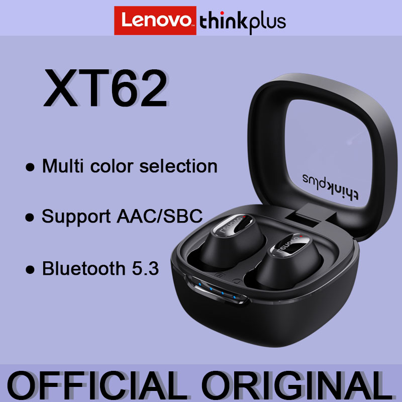 2023 New Original Lenovo XT62 TWS Earphones Wireless Bluetooth 5.3 HiFi Sport Noise Reduction Headphones Touch Control Earbuds
