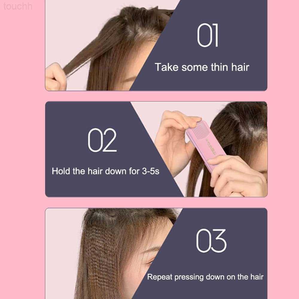 Hair Curlers Straighteners Ceramic Hair Corrugated Iron Fluffy Hairstyle Wide Plates Fast Hair Crimper Flat Iron Curling Wave Volumizing Hair Styler T - view 3