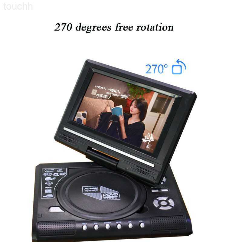 DVD VCD Player 7.8 Inch Mobile DVD Player Hd Portable Screen 270° Rotary EVD Inteeligent TV Rechargeble CD Player with Loudspeaker L230916 - view 3