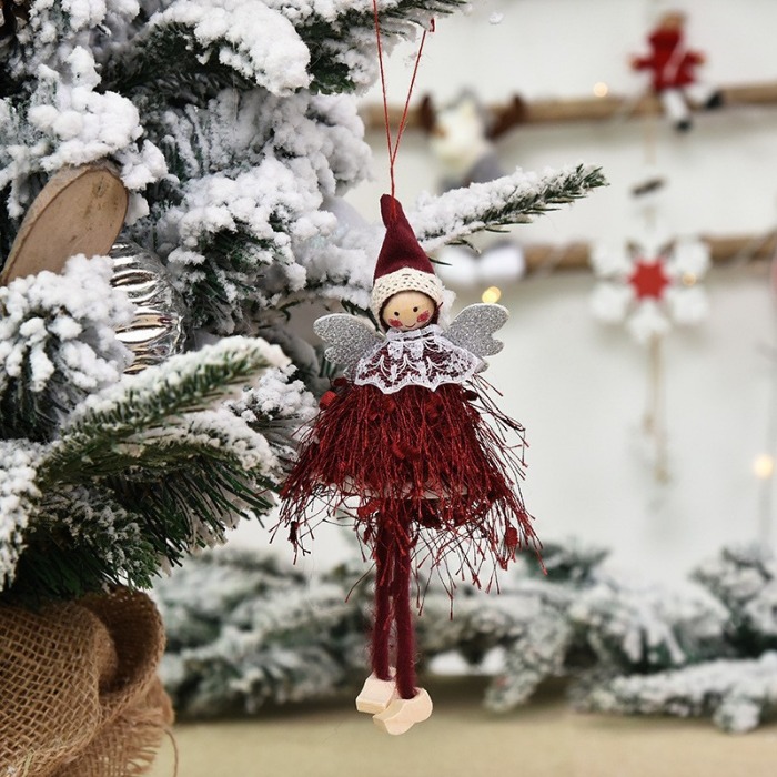 Lace Angel Hanging Christmas Ornaments - Festive Party Window Decor Gifts