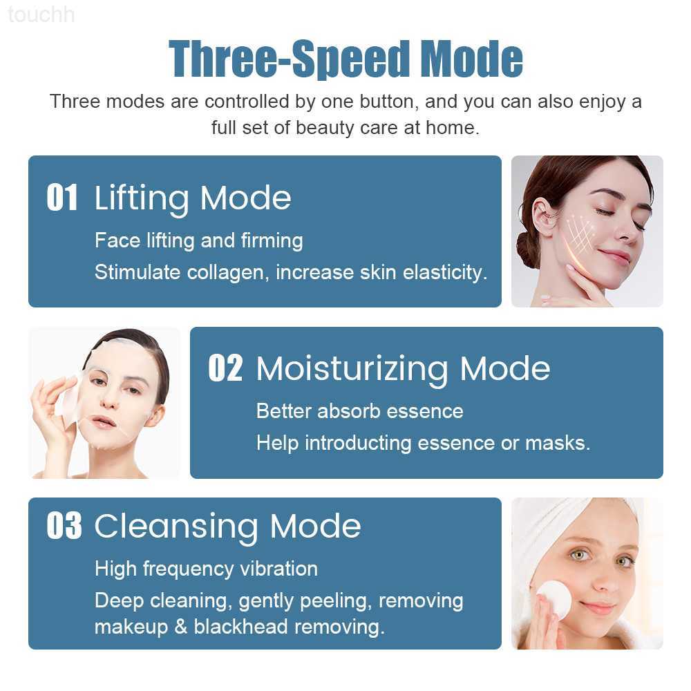 Electric Face Scrubbers Ultrasonic Facial Skin Scrubber Peeling Ultrasound Beauty Device Face Acne Blackhead Remover Skin Scrubber Facial Cleaning Too