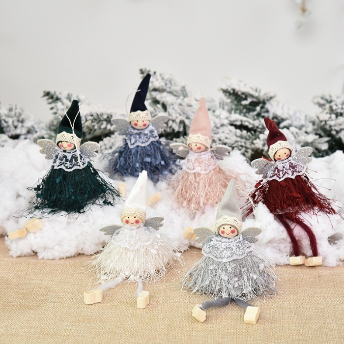 Lace Angel Hanging Christmas Ornaments - Festive Party Window Decor Gifts