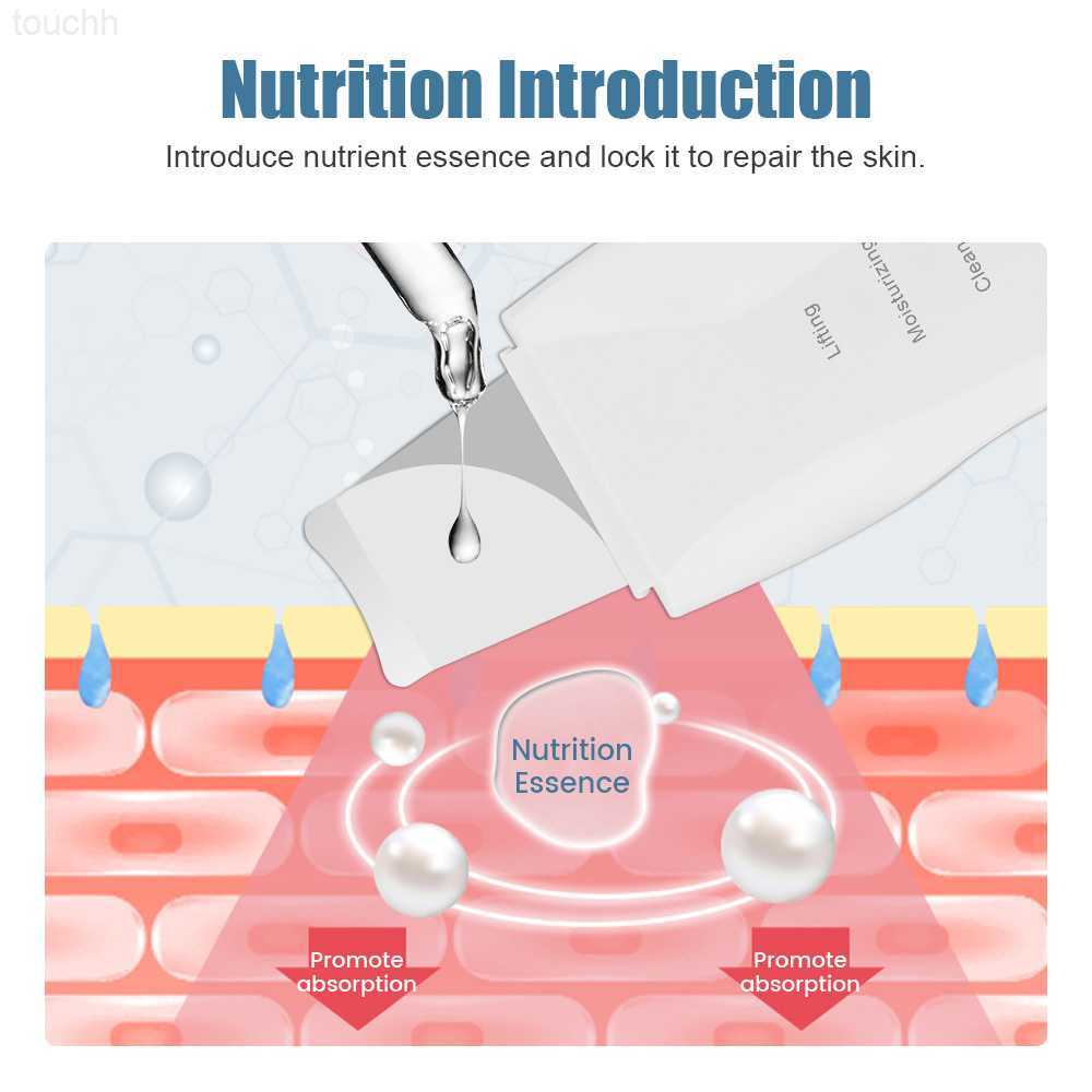 Electric Face Scrubbers Ultrasonic Facial Skin Scrubber Peeling Ultrasound Beauty Device Face Acne Blackhead Remover Skin Scrubber Facial Cleaning Too