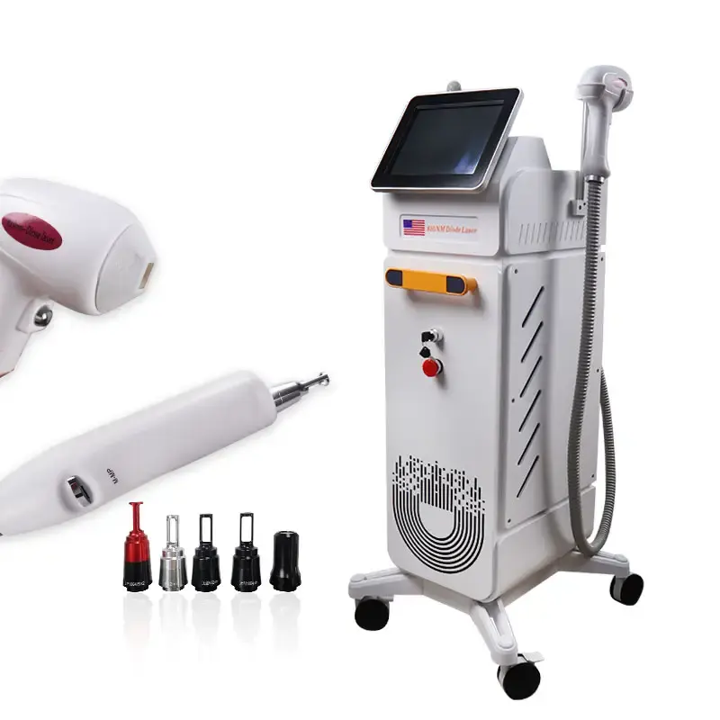 808 Diode Laser Ice Laser Hair Removal Device Permanent Painless Eyeline Removal Machine Wrinkle Removal Whitening Tattoo Remova