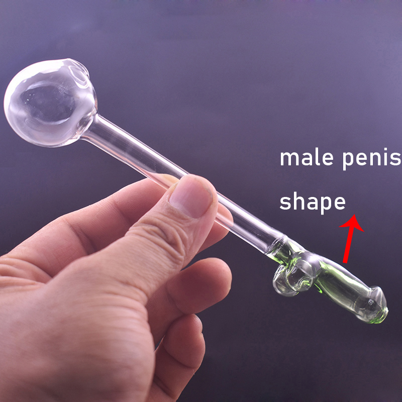 6 Inch Thick Pyrex Glass Oil Burner Pipe Colorful Mouthpiece Hand Smoking Pipes Transparent Great Tube Oil Nail Tips