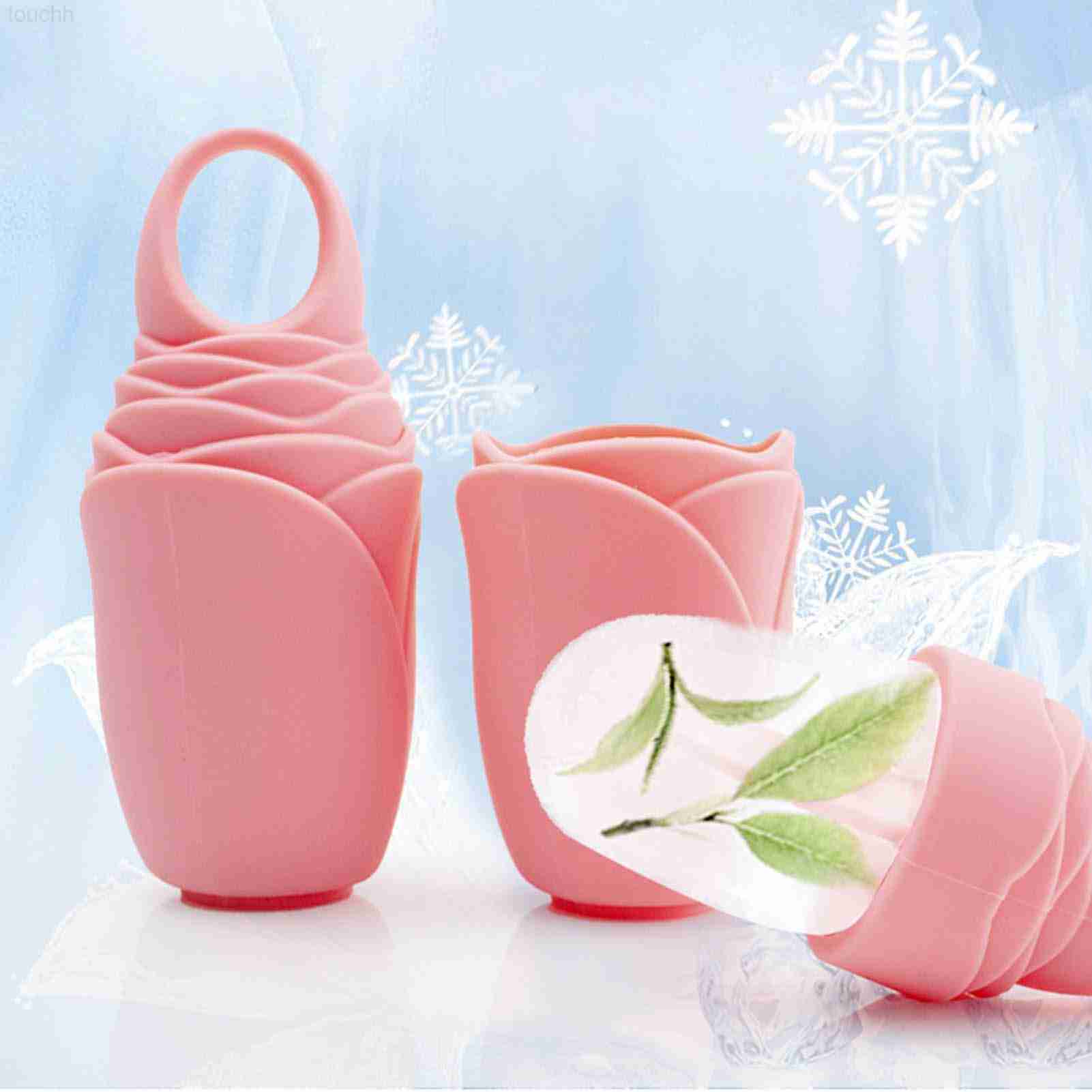 Electric Face Scrubbers Ring-shape Ice Roller For Face Reusable Ice Face Massager For Women Girl Eliminate Facial Puffiness In The Morning Easy T
