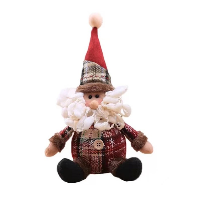Christmas Decorations Cartoon Dolls Figure Snowflake Snowman Snata Reindeer Doll Ornaments for Festive Party Xmas Gifts