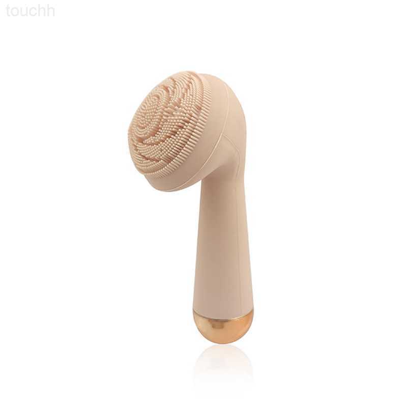 Electric Face Scrubbers Best Sale Face Brush Waterproof Sonic Vibration Cleanser Deep Pore Cleansing Skin Massager Of Electric Silicone Facial Brush L
