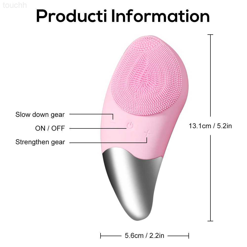Electric Face Scrubbers Mini Electric Face Cleanser Silicone Face Cleansing Brush Electric Facial Cleanser Skin Deep Washing Massage Brush Skin Care L - view 7