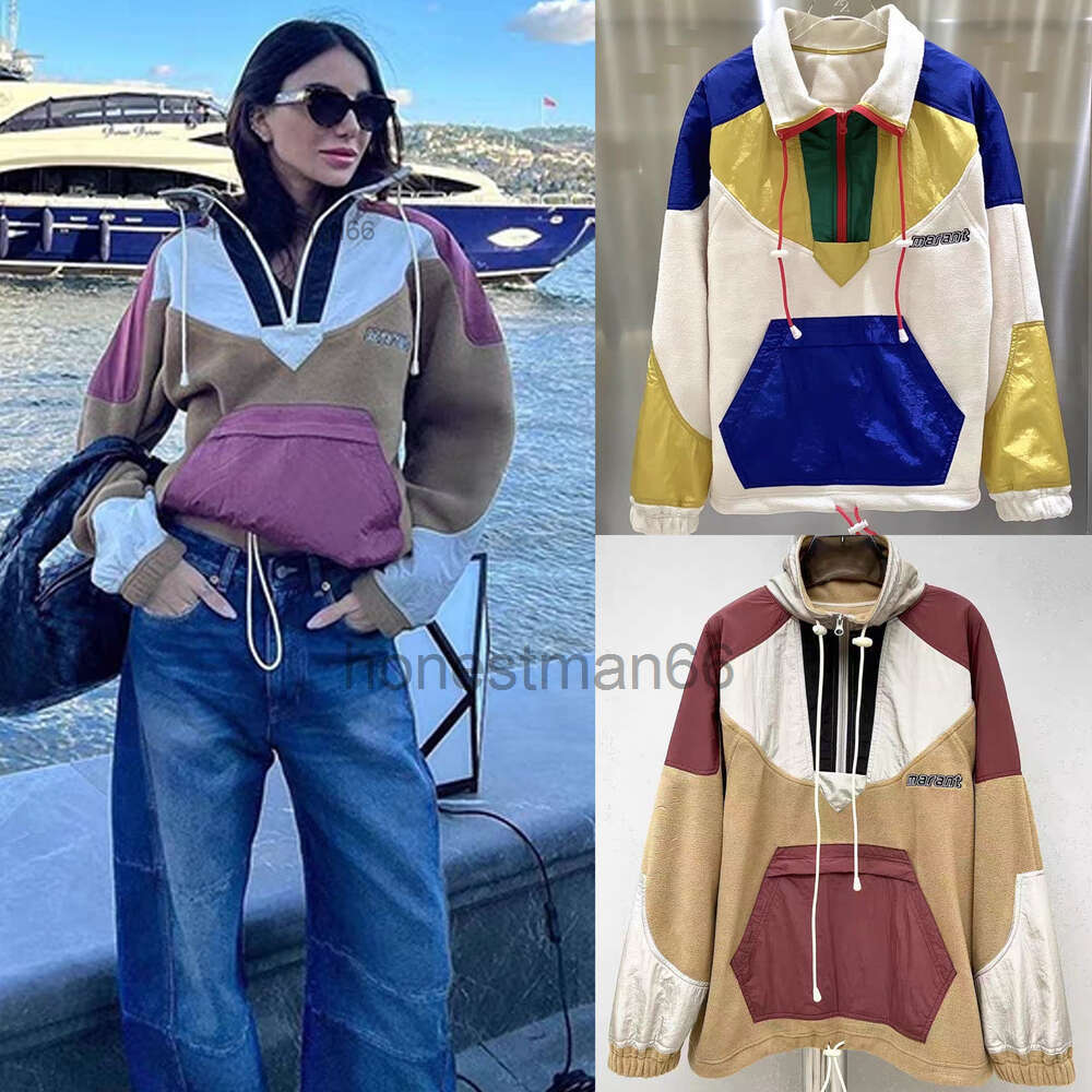 23AW Designer Sweatshirt Isabels Marants New Fashion Hoodie Letter Cotton Zipper Casual Pullover Sportshirt Women Long Sleeve Loose Sweater ISABE