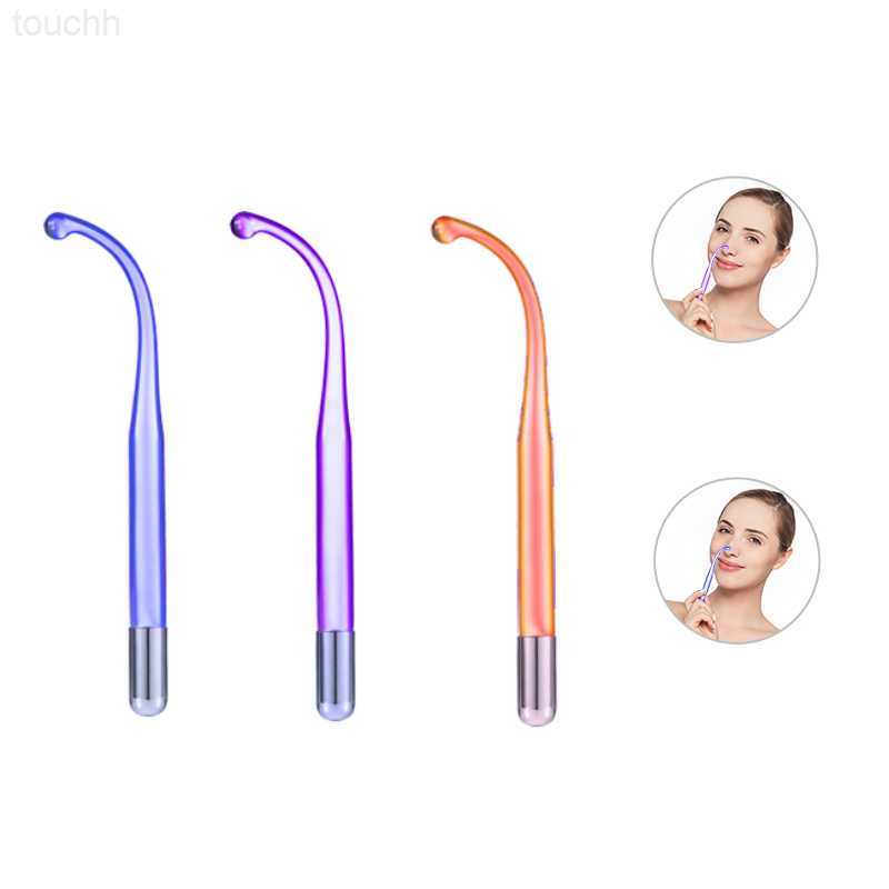 Electric Face Scrubbers Replace HF Wand Spiral Electrode Glass Tube Argon Violet Ray Neon High Frequency Facial Machine Acne Skin Care Face Body Massa