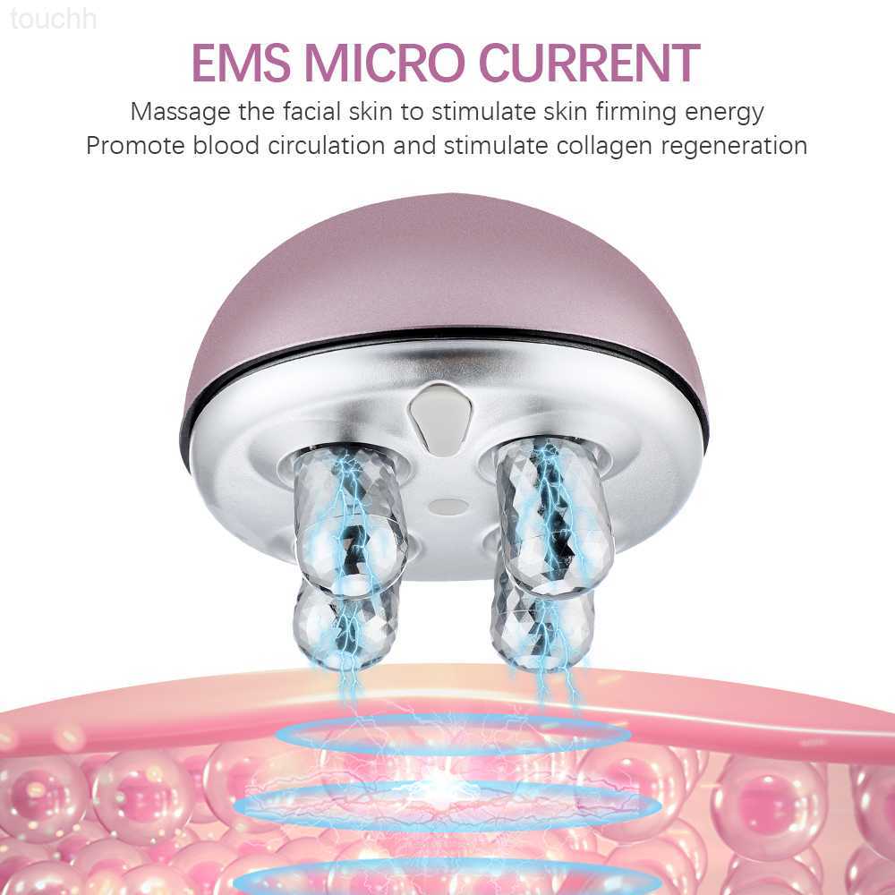 Electric Face Scrubbers EMS Rechargeable Roller Face Lift Massager Micro Current Tighten Face Wrinkle Removal Home Use Multi-Functional Beauty Devices
