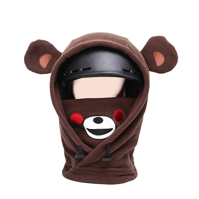 Ski Helmets Outdoor Cartoon Skiing Skateboard Helmet Headgear Warm Skiing Hat Snowboard Rabbit Country Skiing Equipment Snowcap 230915