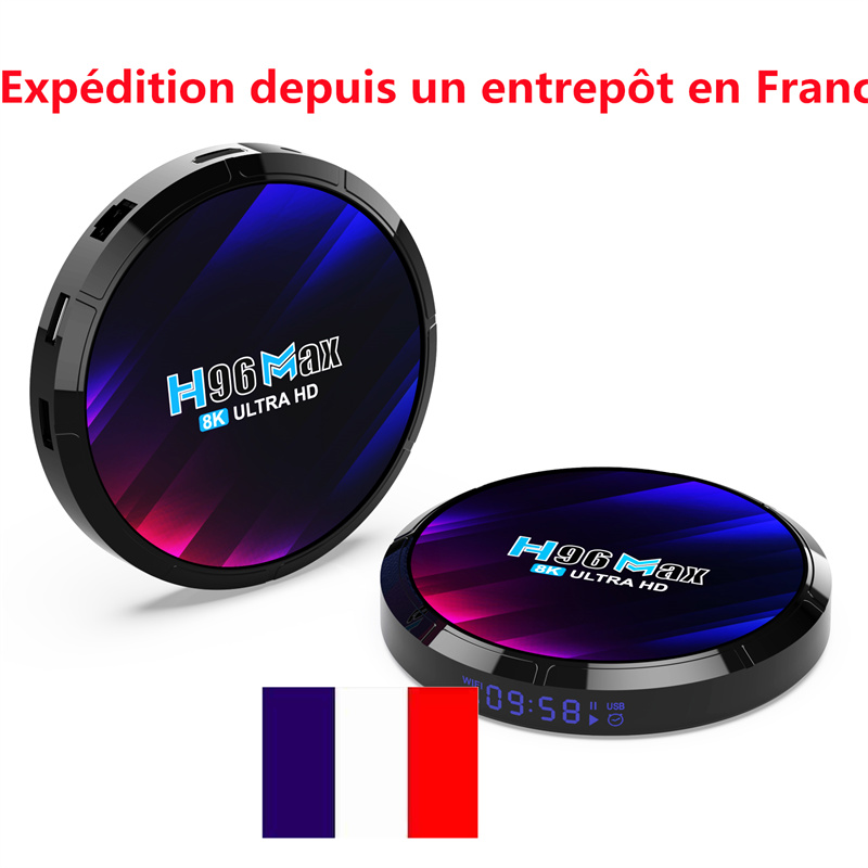 France has stock H96 MAX RK3528 Smart Android 13 TV Box Rockchip 3528 Quad Core Support 8K Video Wifi6 BT5.0 Media Player Set Top Box