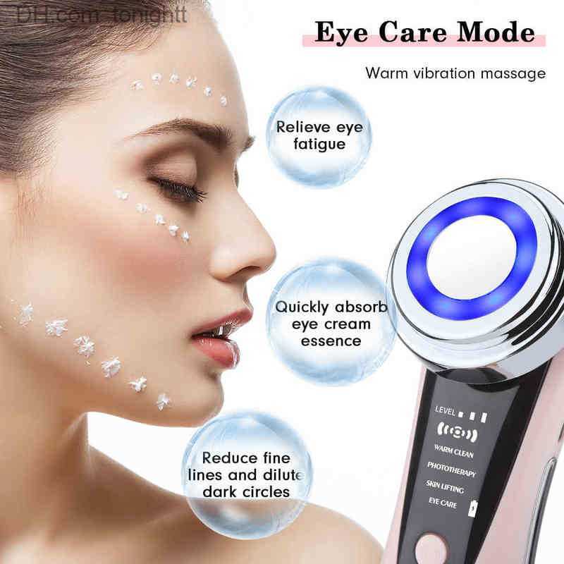 Beauty Equipment 5 in 1 Face Lift Devices Eye Care Skin Rejuvenation LED Light Anti Aging Wrinkle Facial Beauty Apparatus Massager for Slim0 220512 Q2