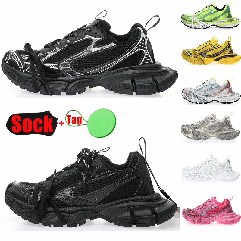 3XL Sneakers Worn Out Designer Shoes Dirty Old Design Triple Black White Yellow Red Fashion Luxury Man Vintage Sport Casual Chunky Platform Trainers