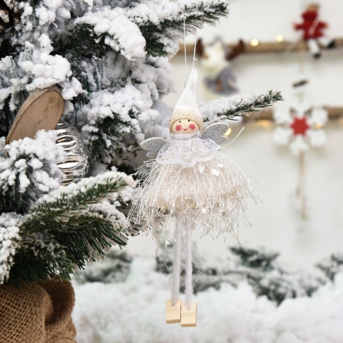 Lace Angel Hanging Christmas Ornaments - Festive Party Window Decor Gifts