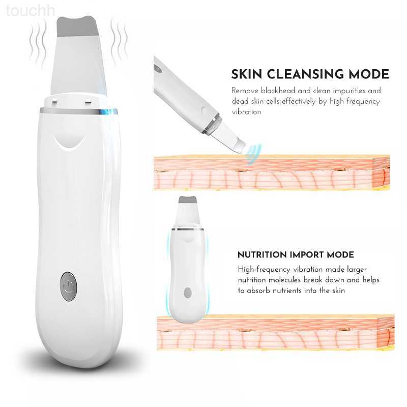 Electric Face Scrubbers Ultrasonic Skin Scrubber Deep Pore Cleaning Blackhead Remover Vacuum Electric Facial Massager Eye Beauty Device Face Lifting L