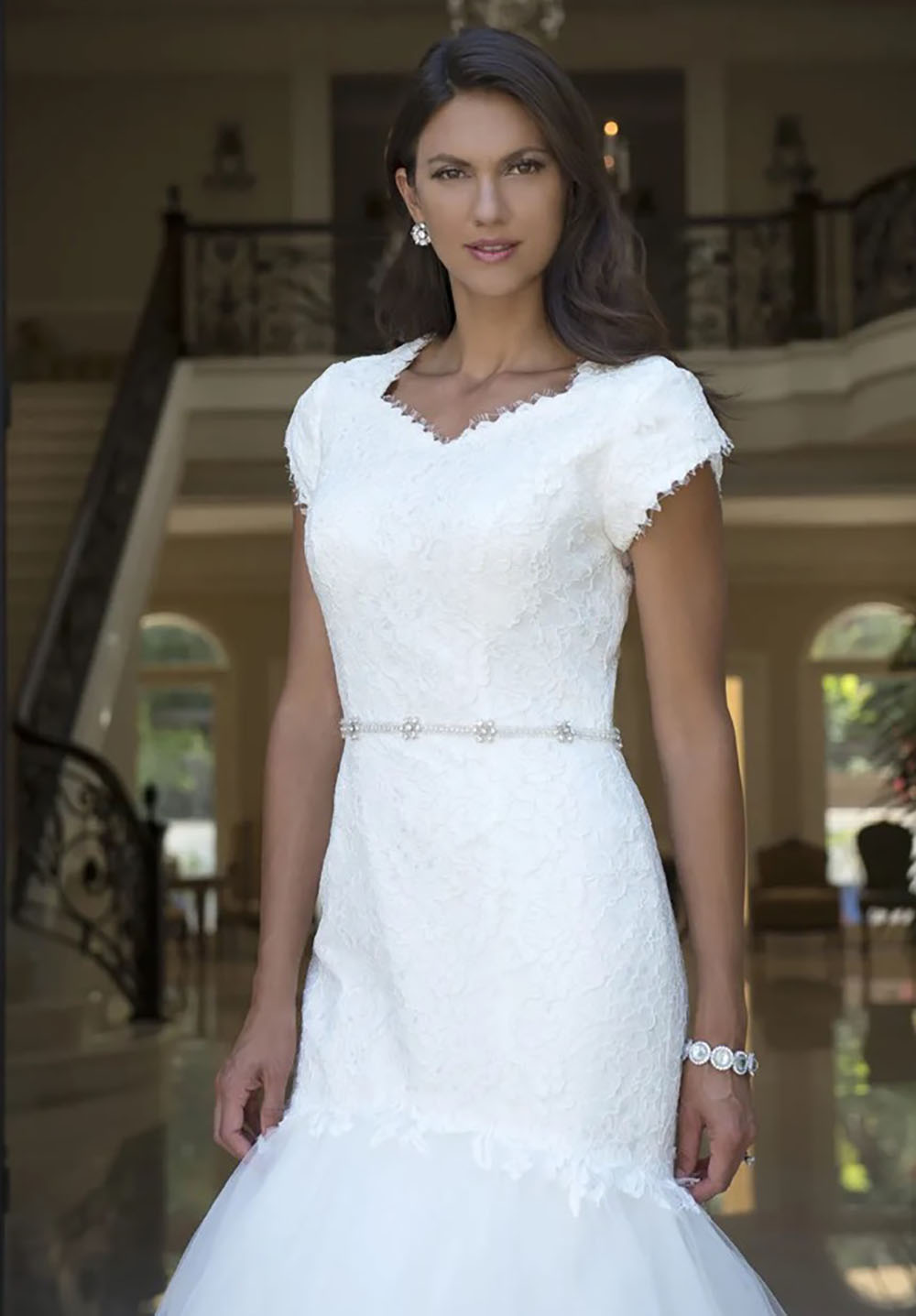 Wedding Dresses White Bridal Gowns Mermaid Trumpet Formal Ivory Custom New Plus Size Up Zipper Button Applique Lace Sweetheart With Short Sleeves Tull