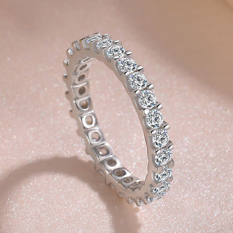Designer Ring 3mm Shiny Diamond Ring Women Men Couple Wedding Ring Luxury Jewelry Girl Wedding Party Gift Size 5-12