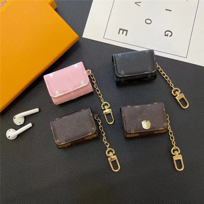 Designer Luxury Headphone Accessories Case For Airpod Pro 2 Airpods 1 2 3 Cases Fashion Letter Protection Black brown flower Earphone Package Key Chain Cover 25856
