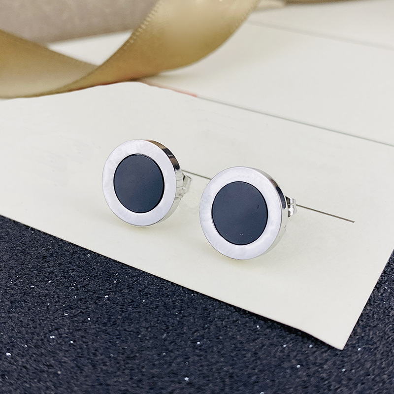 18K Gold Stainless Steel Jewelry Designer Stud Earrings For Women Fashion Luxury Brand Shell Agate Classic Love Heart Earring Diamond Ear Rings Jewelr