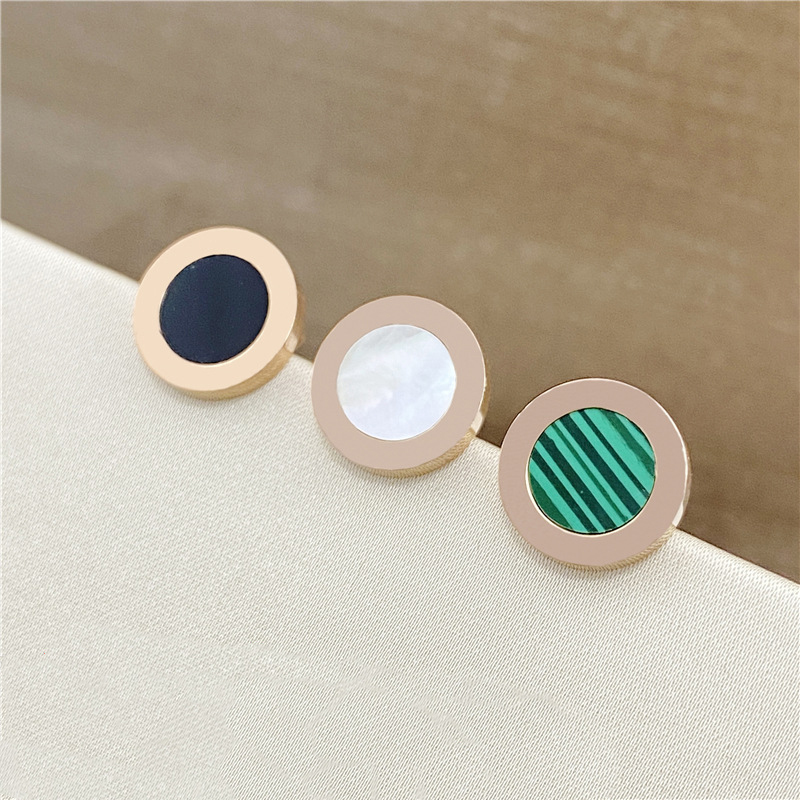 18K Gold Stainless Steel Jewelry Designer Stud Earrings For Women Fashion Luxury Brand Shell Agate Classic Love Heart Earring Diamond Ear Rings Jewelr