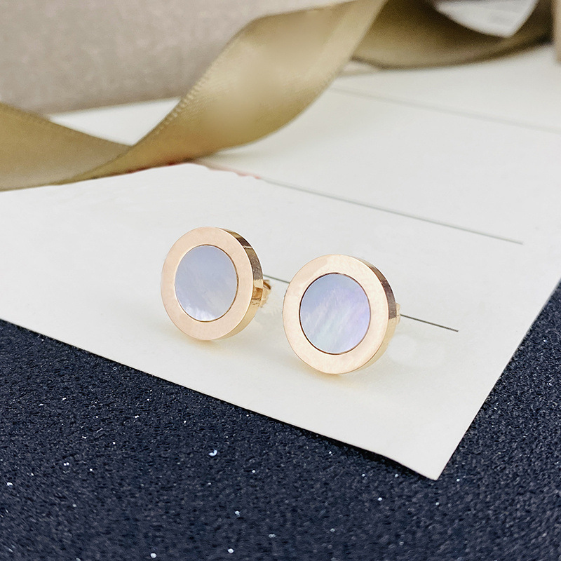 18K Gold Stainless Steel Jewelry Designer Stud Earrings For Women Fashion Luxury Brand Shell Agate Classic Love Heart Earring Diamond Ear Rings Jewelr