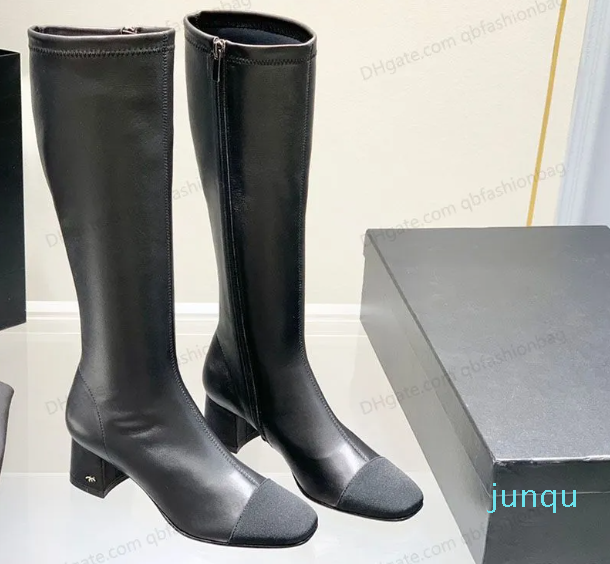 2025-- Winter Retro Suede Stretch Hight Rainboots
