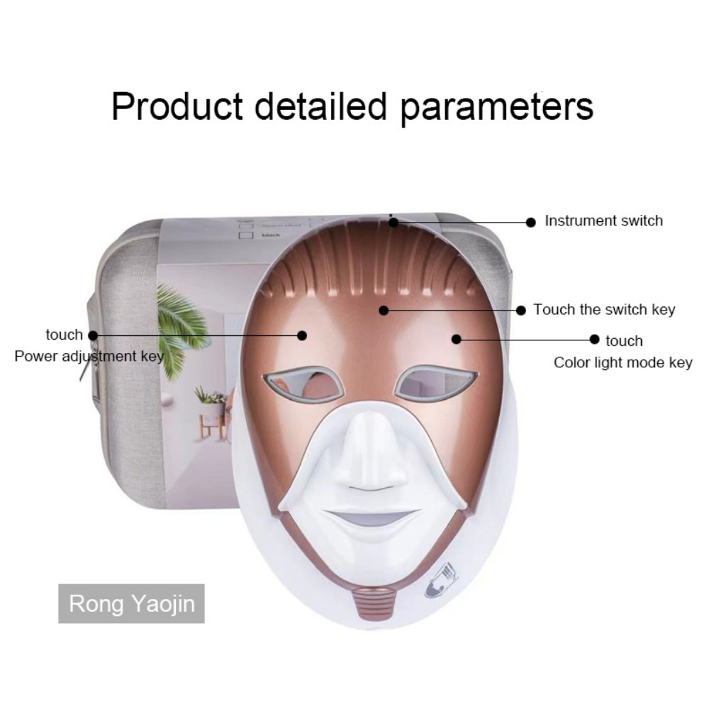 Face Care Devices PDT Led Mask Podynamic 8 color Cleopatra LED Mask 630nm red light Smart Touch Face Neck Care Machine 230915