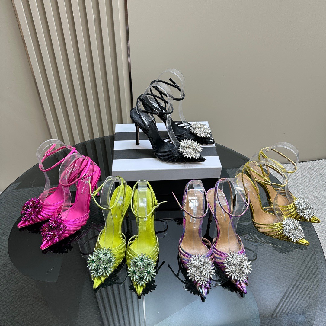 2023 Designer Sandals Brand High Heel Shoes Women stone high heels Sandals lay sexy pumps 100% leather women heels wedding party shoes with box size 35-42